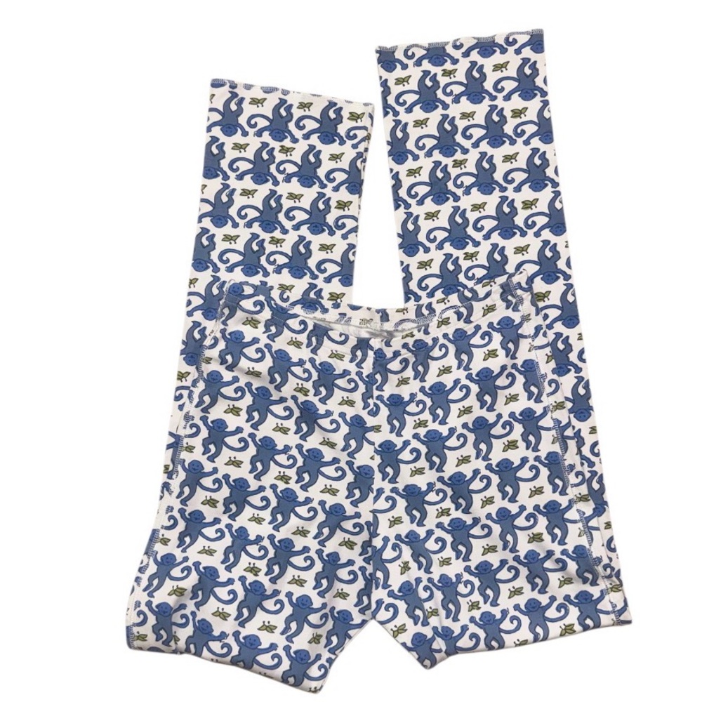 ROLLER RABBIT blue monkey Pj’s pajama pants women’s size XS